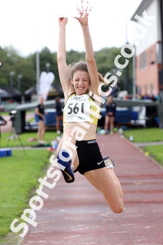 Womens under-17s long jump, Northern Under-17s/U-15s and U13s Champs, Leigh Sports Village, Leigh. Photo: David T. Hewitson/Sports for All Pics